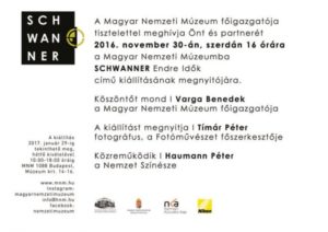 Schwanner Endre Idők című kiállítás nyílik november 30-án